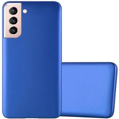 Cadorabo Samsung Galaxy S21 5G Metallic Blau TPU Hülle Cadorabo Samsung Galaxy S21 5G Metallic Blau TPU Hülle