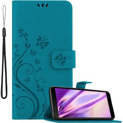 Coque florale Cadorabo pour Huawei Y5P / Honor 9S - Bleu - Publicité Coque florale Cadorabo pour Huawei Y5P / Honor 9S - Bleu - Publicité