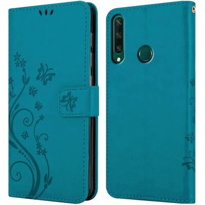 Coque fleurie Huawei Y6P - Bleu - Publicité Coque fleurie Huawei Y6P - Bleu - Publicité