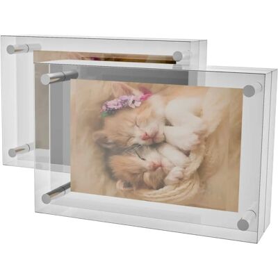 Intirilife Magnetischer Acrylrahmen 10,2x15,3 cm Ramlös, Klar Intirilife Magnetischer Acrylrahmen 10,2x15,3 cm Ramlös, Klar