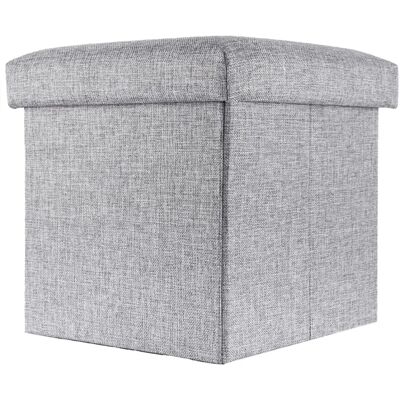 Tabouret Pliable Intirilife - Cube de rangement avec couvercle - 30x30x30cm - Publicité Tabouret Pliable Intirilife - Cube de rangement avec couvercle - 30x30x30cm - Publicité