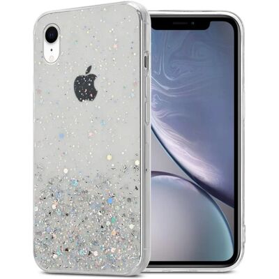 Coque transparente avec glitter pour iPhone XR - Publicité Coque transparente avec glitter pour iPhone XR - Publicité