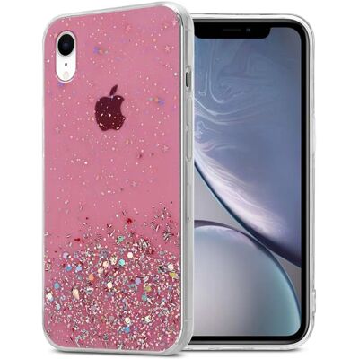 Apple iPhone XR Schutzhülle Pink mit Glitzer - Handyhülle Apple iPhone XR Schutzhülle Pink mit Glitzer - Handyhülle