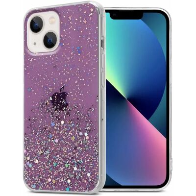 Lila Glitter Suojakuori iPhone 13 Lila Glitter Suojakuori iPhone 13