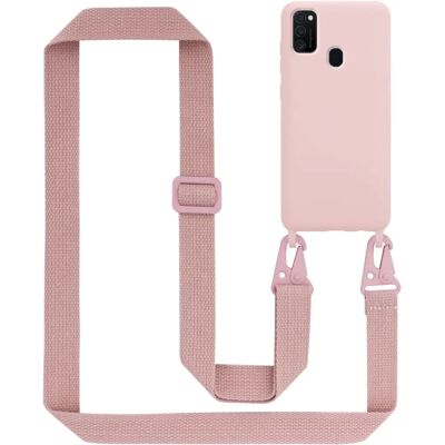 Coque en silicone liquide rose pour Samsung Galaxy M21 / M30s - Publicité Coque en silicone liquide rose pour Samsung Galaxy M21 / M30s - Publicité