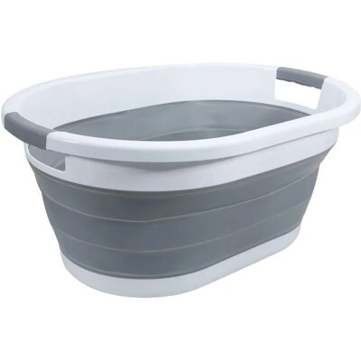 Intirilife Kompaktowy kosz na pranie - 36L Biały Intirilife Kompaktowy kosz na pranie - 36L Biały