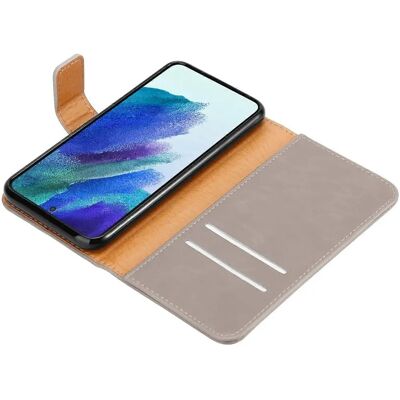Coque en cuir style livre pour Samsung Galaxy S22 - Marron Cappuccino - Publicité Coque en cuir style livre pour Samsung Galaxy S22 - Marron Cappuccino - Publicité