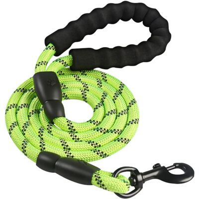 Laisse en nylon réfléchissante verte Intirilife - Laisse pour chien - Publicité Laisse en nylon réfléchissante verte Intirilife - Laisse pour chien - Publicité