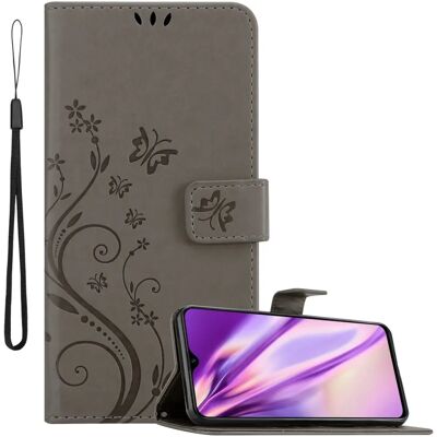 Coque florale pour Realme 5 PRO / Realme Q - Gris - Publicité Coque florale pour Realme 5 PRO / Realme Q - Gris - Publicité