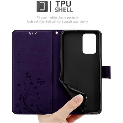 Coque florale pour Xiaomi POCO X3 GT Violet foncé - Publicité Coque florale pour Xiaomi POCO X3 GT Violet foncé - Publicité