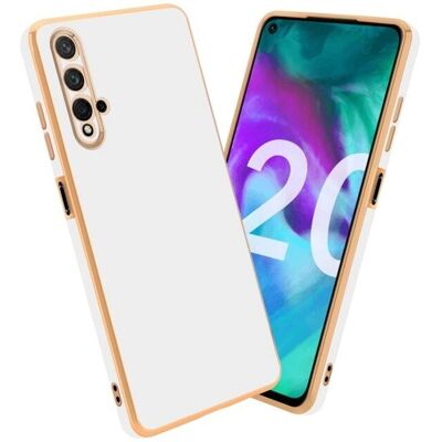 Coque TPU Protectrice Honor 20 / 20S / Huawei NOVA 5T Blanc Or - Publicité Coque TPU Protectrice Honor 20 / 20S / Huawei NOVA 5T Blanc Or - Publicité