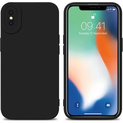 Coque TPU pour iPhone X / XS - Noir Fluide Mat - Étui - Publicité Coque TPU pour iPhone X / XS - Noir Fluide Mat - Étui - Publicité