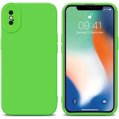 Coque TPU pour iPhone XS MAX - Vert Fluide - Publicité Coque TPU pour iPhone XS MAX - Vert Fluide - Publicité