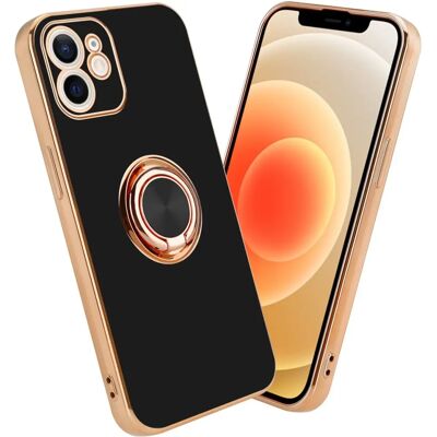 Apple iPhone 11 Hülle TPU Schutzcase - Kamera & Ring Schwarz Apple iPhone 11 Hülle TPU Schutzcase - Kamera & Ring Schwarz