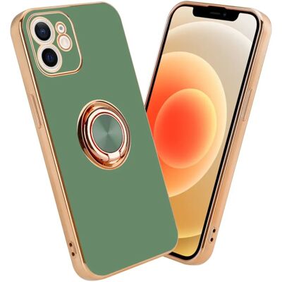 Apple iPhone 12 MINI Hülle TPU Schutzcase - Kamera & Ring Glänzend Hellgrün Apple iPhone 12 MINI Hülle TPU Schutzcase - Kamera & Ring Glänzend Hellgrün