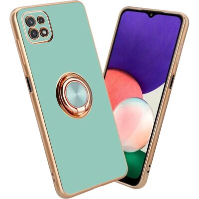 Cadorabo Türkis Galaxy A22 5G TPU Hülle - Kameraschutz & Ring Cadorabo Türkis Galaxy A22 5G TPU Hülle - Kameraschutz & Ring