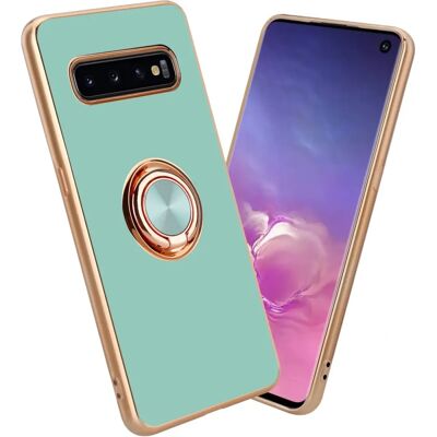 Samsung Galaxy S10 PLUS Hülle - Kamera & Ring Glänzend Türkis Samsung Galaxy S10 PLUS Hülle - Kamera & Ring Glänzend Türkis