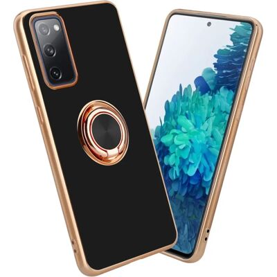 Samsung Galaxy S20 FE Hülle TPU Schutz Hülle - Kamera & Ring - Schwarz Samsung Galaxy S20 FE Hülle TPU Schutz Hülle - Kamera & Ring - Schwarz