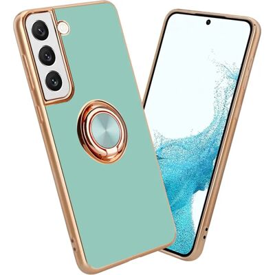 Coque Cadorabo Turquoise pour Samsung Galaxy S22 Plus - TPU et Anneau - Publicité Coque Cadorabo Turquoise pour Samsung Galaxy S22 Plus - TPU et Anneau - Publicité