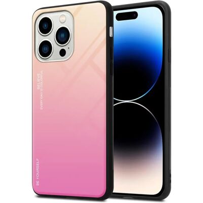 Coque TPU pour iPhone 14 PRO MAX - Jaune Rose - Protection contre Chocs - Publicité Coque TPU pour iPhone 14 PRO MAX - Jaune Rose - Protection contre Chocs - Publicité