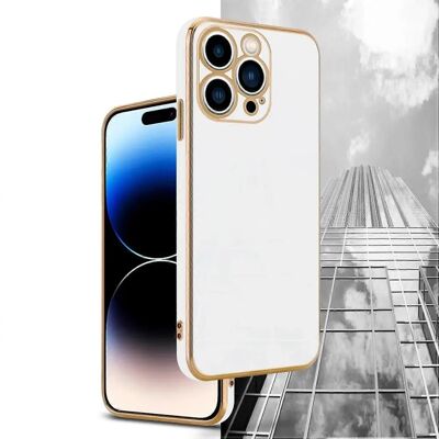 Apple iPhone 14 Pro Max Weiß Glänzende TPU-Hülle Apple iPhone 14 Pro Max Weiß Glänzende TPU-Hülle