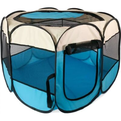 Intirilife Haustier Laufstall - 77x58cm, Faltbar, Wasserdicht, Blau Intirilife Haustier Laufstall - 77x58cm, Faltbar, Wasserdicht, Blau