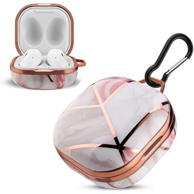 Cadorabo Pink Marble Hülle für Samsung Galaxy Buds - Kopfhörerhülle Cadorabo Pink Marble Hülle für Samsung Galaxy Buds - Kopfhörerhülle
