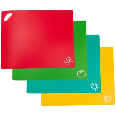 Intirilife 4er Set bunter BPA-freier Schneidebretter Intirilife 4er Set bunter BPA-freier Schneidebretter