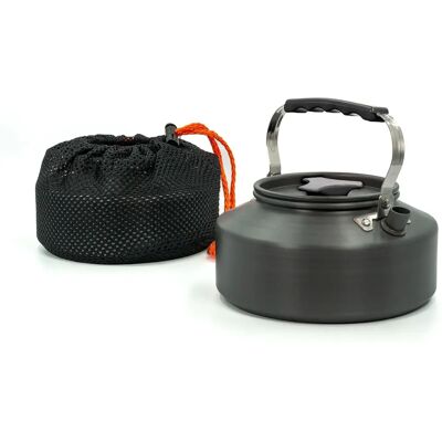 Intirilife Campingkessel - Aluminium 1,1L Schwarz - Outdoor Camping Kochtopf Intirilife Campingkessel - Aluminium 1,1L Schwarz - Outdoor Camping Kochtopf