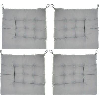 Intirilife Grauer Stuhlkissen-Set - 40x40cm, 4 Stück Intirilife Grauer Stuhlkissen-Set - 40x40cm, 4 Stück