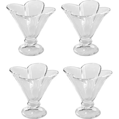 Intirilife 4er Set Gläser Eisschalen mit Standfuß - 150 ml - Elegante Dessertgläser Intirilife 4er Set Gläser Eisschalen mit Standfuß - 150 ml - Elegante Dessertgläser