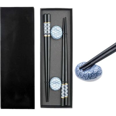 Intirilife Schwarzes Sushi Essstäbchen-Set - 2 Paar, 22,7cm Intirilife Schwarzes Sushi Essstäbchen-Set - 2 Paar, 22,7cm