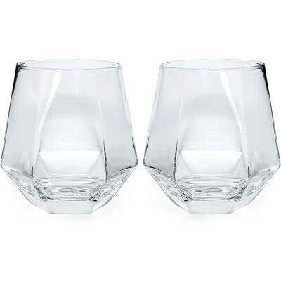 Verre à boire hexagonal transparent Intirilife - 240ml - Publicité Verre à boire hexagonal transparent Intirilife - 240ml - Publicité