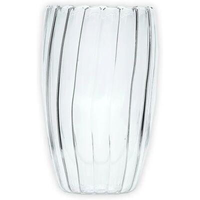 Intirilife Doppelwandiges Thermo Glas Set - Striped Style - 350ml - für Latte Macchiato, Tee oder Kaffee Intirilife Doppelwandiges Thermo Glas Set - Striped Style - 350ml - für Latte Macchiato, Tee oder Kaffee