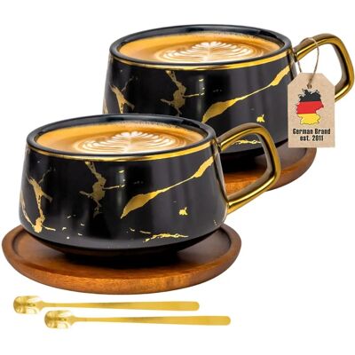 Intirilife Kaffee Modell mit Holzuntersetzer - Kaffeetasse, Teetasse 200ml Intirilife Kaffee Modell mit Holzuntersetzer - Kaffeetasse, Teetasse 200ml