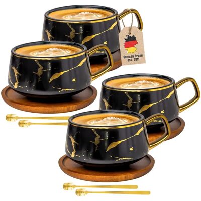 Intirilife - Ceramic Mug Marble - 200ml - Schwarz - Mug Intirilife - Ceramic Mug Marble - 200ml - Schwarz - Mug