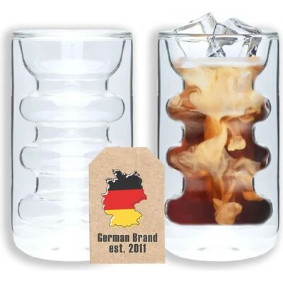 Verre Thermo à Double Paroi - Style Rille - 190/260ml - Publicité Verre Thermo à Double Paroi - Style Rille - 190/260ml - Publicité