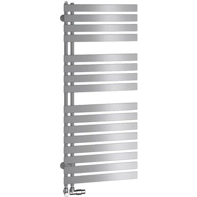 Kermi Credo Half flat Badkamerradiator - 450 x 1400 mm, links, glanszilver Kermi Credo Half flat Badkamerradiator - 450 x 1400 mm, links, glanszilver