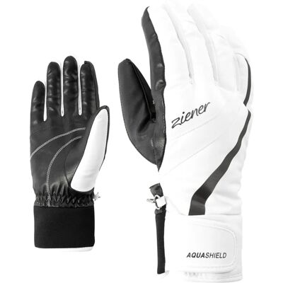 Ziener KITTY AS White Waterproof Ski Gloves Ziener KITTY AS White Waterproof Ski Gloves