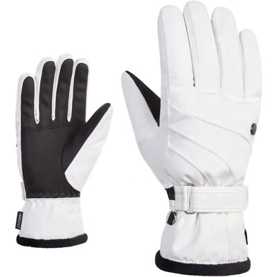 Gants de ski femme ZIENER KASA blanc - Poignet ajustable - Isolation G-Loft Gants de ski femme ZIENER KASA blanc - Poignet ajustable - Isolation G-Loft