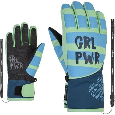 Gants de ski ZIENER LIWA AS PR verts pour enfants Gants de ski ZIENER LIWA AS PR verts pour enfants