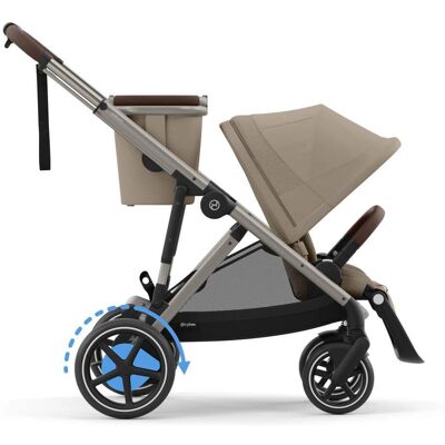 Cybex e-Gazelle S Kinderwagen - Zweisitzer, Beige/Taupe Cybex e-Gazelle S Kinderwagen - Zweisitzer, Beige/Taupe