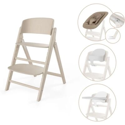 Chaise haute Cybex Gold Click & Fold 4-en-1 - Bois naturel - Publicité Chaise haute Cybex Gold Click & Fold 4-en-1 - Bois naturel - Publicité