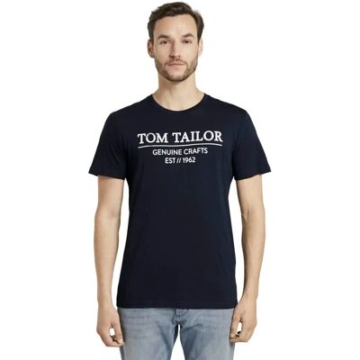 Tom Tailor T-shirt Blu Navy in Cotone - Maglietta Tom Tailor T-shirt Blu Navy in Cotone - Maglietta