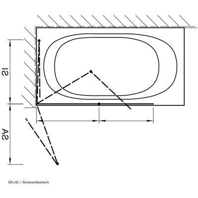 Kronenbach BF2A L 132 - Duschtür Kronenbach BF2A L 132 - Duschtür