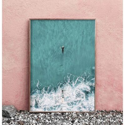 Póster Azul de Kiril Dobrev 91,5 x 61 cm Surfer Hipnotizante - Póster Póster Azul de Kiril Dobrev 91,5 x 61 cm Surfer Hipnotizante - Póster
