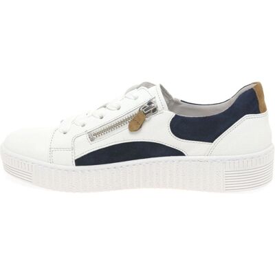 Gabor Wemo Leather Suede Trainers - Womens - UK 9 - Sporty Style Gabor Wemo Leather Suede Trainers - Womens - UK 9 - Sporty Style