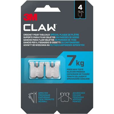3M Claw Crochet Murale - Supporte jusqu'à 7kg - Fixation d'objets lourds - Publicité 3M Claw Crochet Murale - Supporte jusqu'à 7kg - Fixation d'objets lourds - Publicité