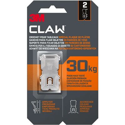 3M Nástěnné háky - Těžké držáky na sádrokarton - Podporují až 30kg 3M Nástěnné háky - Těžké držáky na sádrokarton - Podporují až 30kg