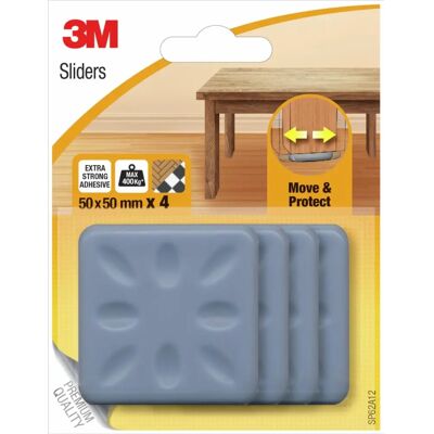 Patins de protection pour meubles 3M SP62A12 - Ensemble de 4 - Publicité Patins de protection pour meubles 3M SP62A12 - Ensemble de 4 - Publicité